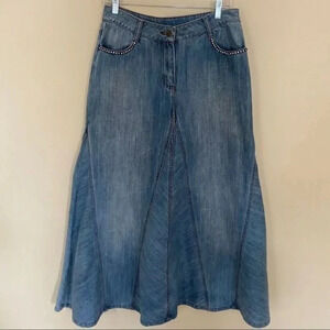 Jeonology Aline denim maxi skirt